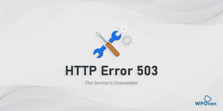 How to Fix HTTP Error 503 