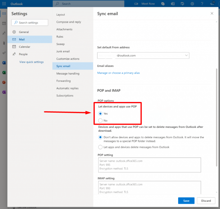 hotmail smtp settings mailbird