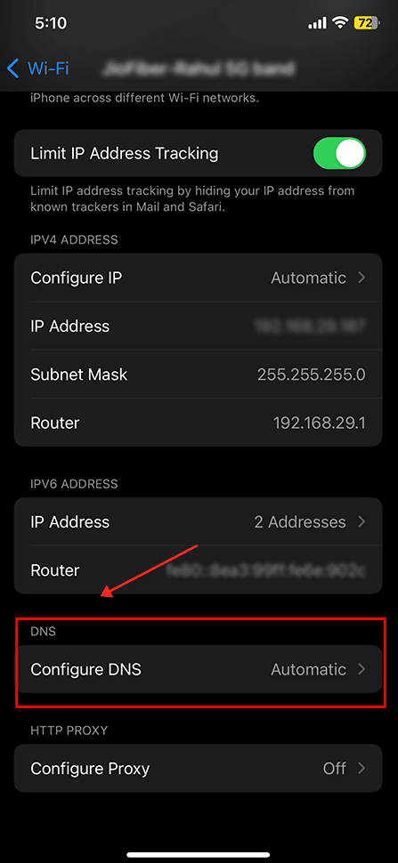 Configure DNS in iOS