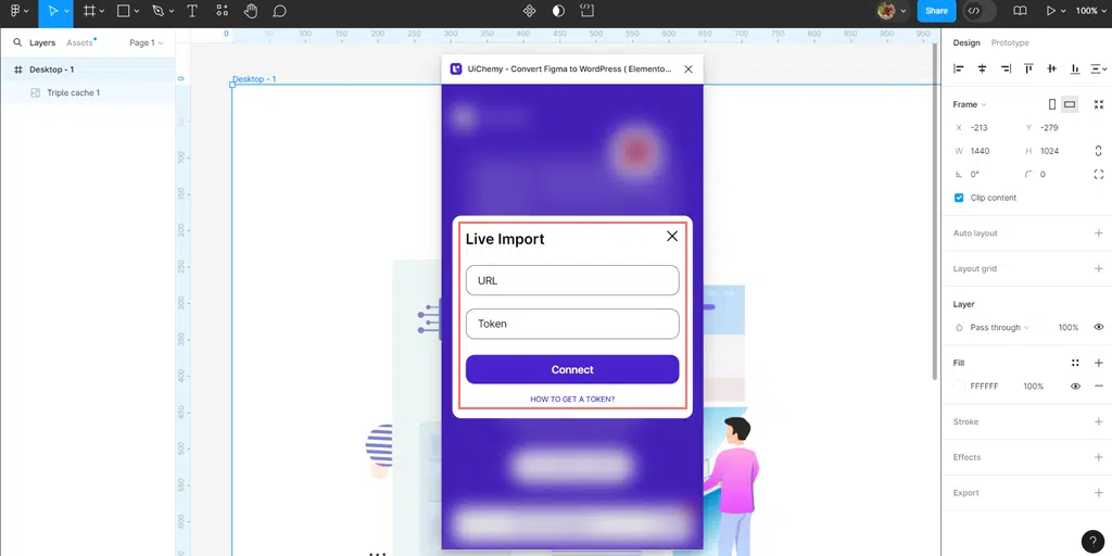 Preview after converting Figma design to Elementor