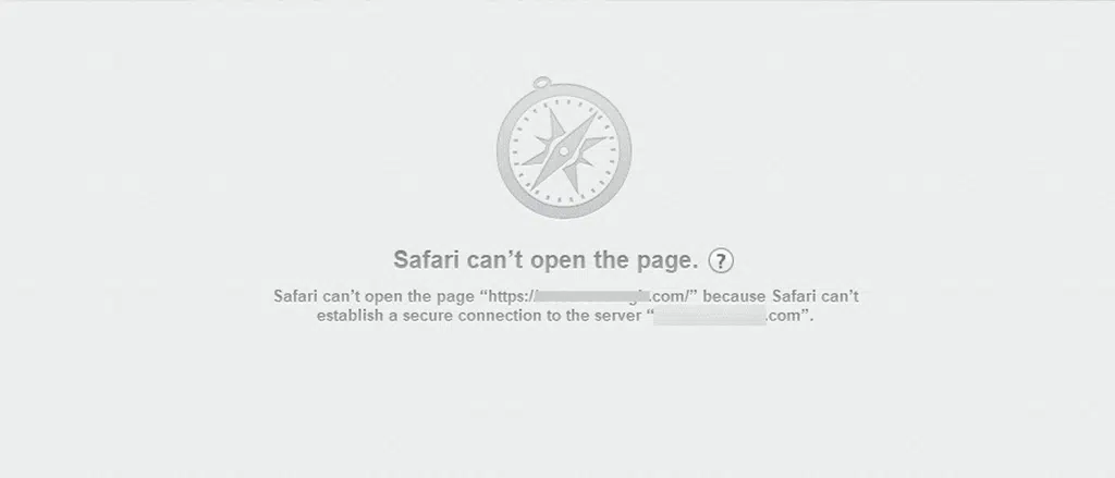 NET::ERR_CERT_COMMON_NAME_INVALID' error in Safari